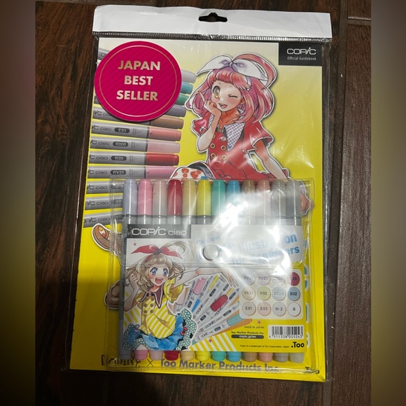 COPIC Other - COPIC Alcohol Markers Illustration Book and Markers For Beginners